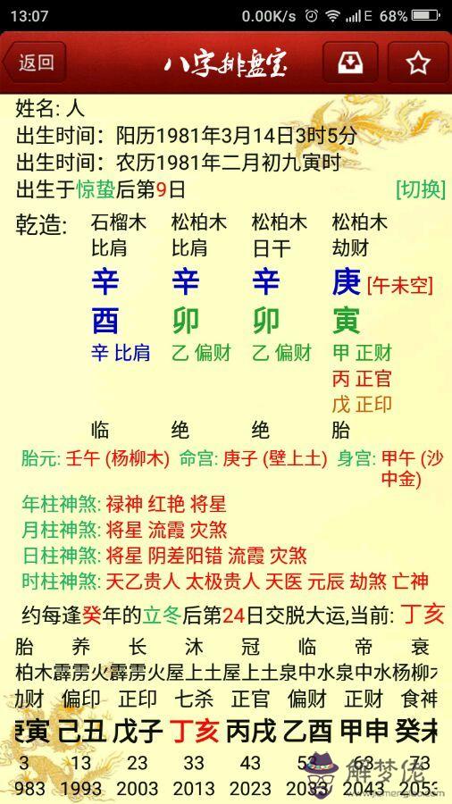 元享利貞八字排盤系統：元亨利貞網四柱八字在線排盤系統