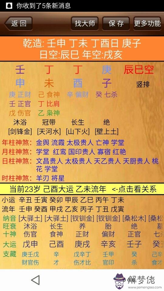 生辰八字查五行缺失