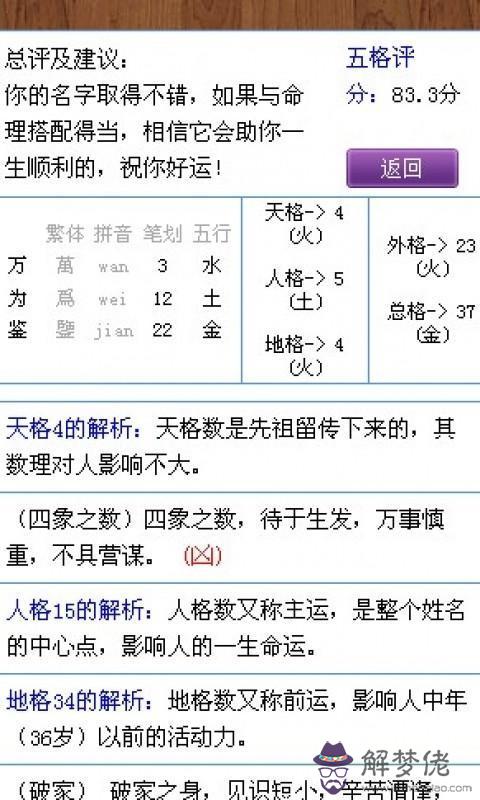 名字測試打分算命五行：取名字測試打分算命