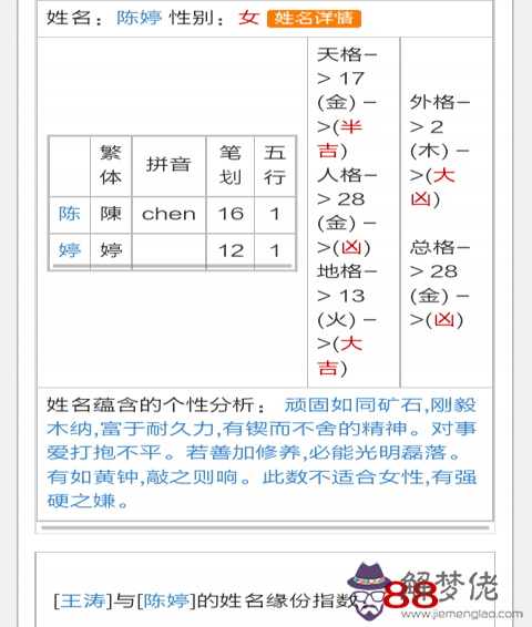 姓名測試雙方關系：測兩個人名字前世今生