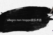 allegro non troppo音樂術語