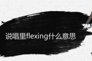 說唱里flexing什麼意思