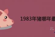 1983年豬哪年最苦 災難年齡查詢