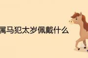 2021屬馬犯太歲佩戴什麼 戴什麼吉祥物化解太歲