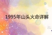 1995年山頭火命詳解 命苦嗎