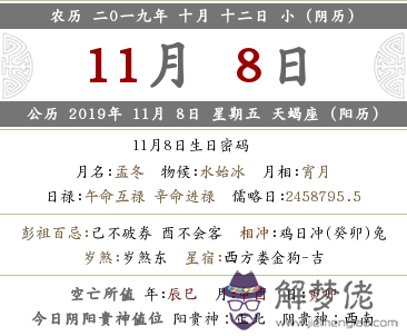 2019年陰歷十月十二日這天的黃歷好嗎？(圖文)