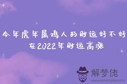 今年虎年屬雞人的財運好不好 在2022年財運高漲