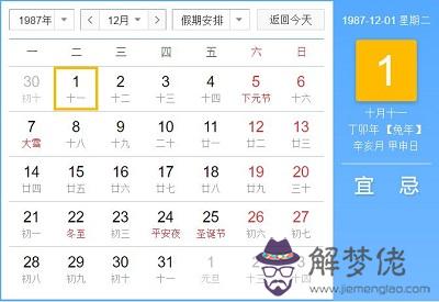 1987年12月出生的人是什麼命？(圖文)