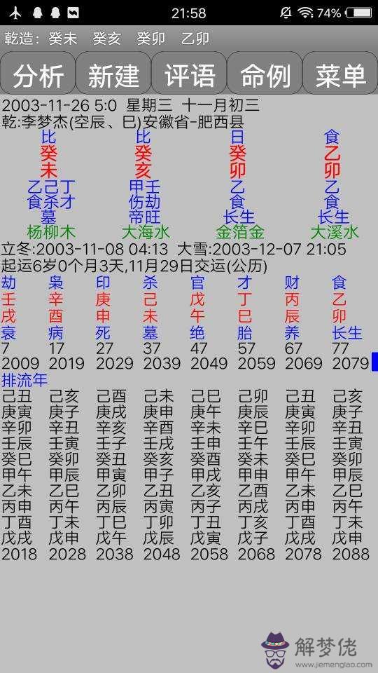 四柱時辰八字查詢