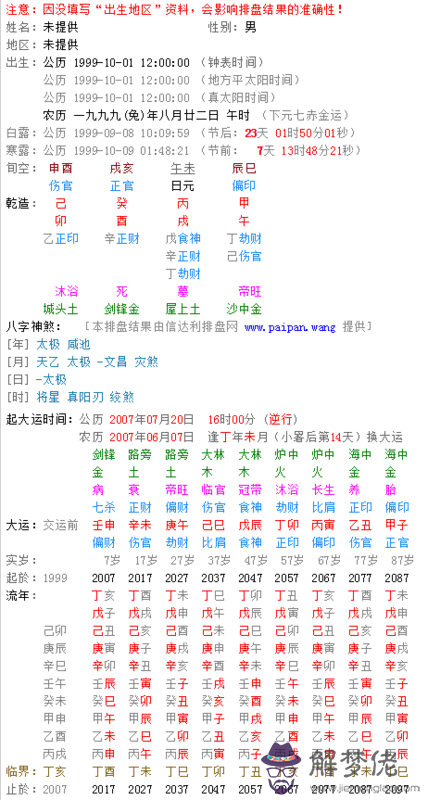 2014年11月4日生辰八字