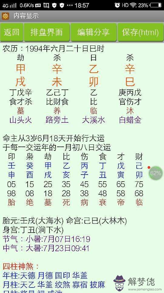 八字喜用神查