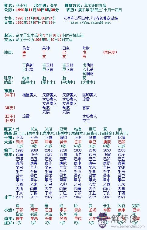 生成五行八字查詢:出生時辰五行查詢