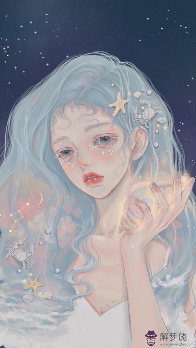 星座圖像美少女星座頭像，星座圖像符號形象