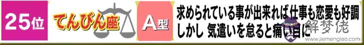 一周年運勢排行榜