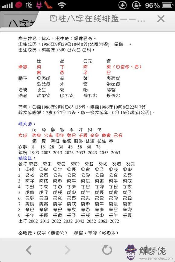 五行八字測試姓名打分