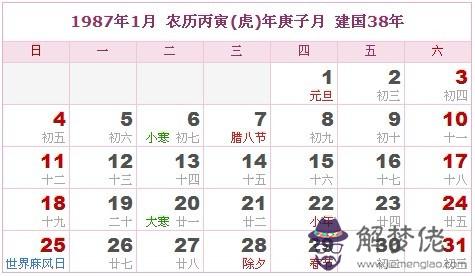 農歷12月28日