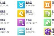 星座月份劃分對照表 星座與月份對照表