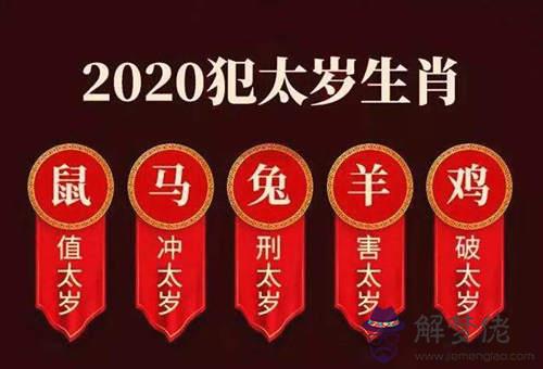 2020年犯太歲的生肖