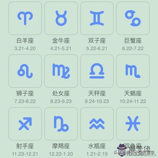 十二星座出生的日期，12星座的出生月份