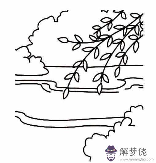 美麗的春天簡筆畫:種子,,柳條,春雨,小草,桃花,山峰,小草,蝴蝶,簡筆畫