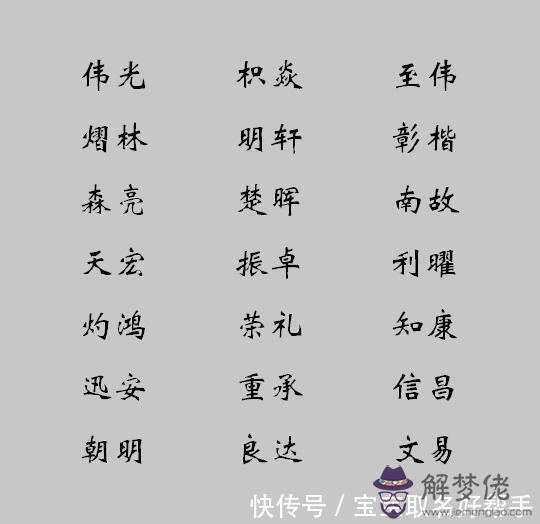 帶木字旁的字男孩名字:木字旁的字有哪些男孩子名字