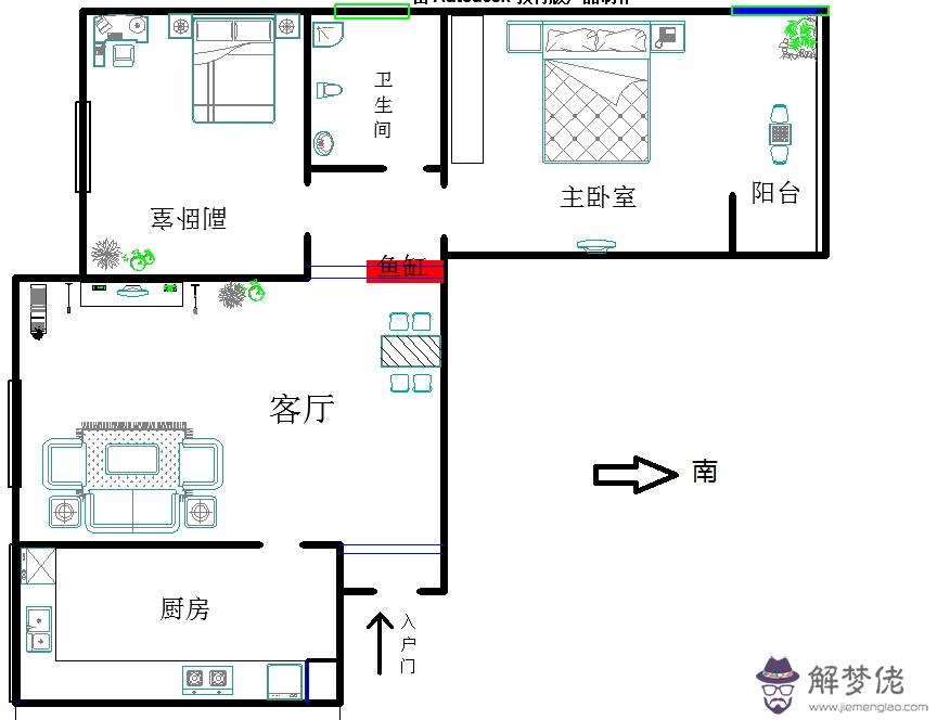 魚缸正對入戶門圖片:求解大門對著廁所放什麼植物好