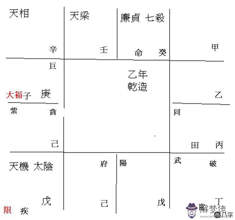 植物人星盤例子